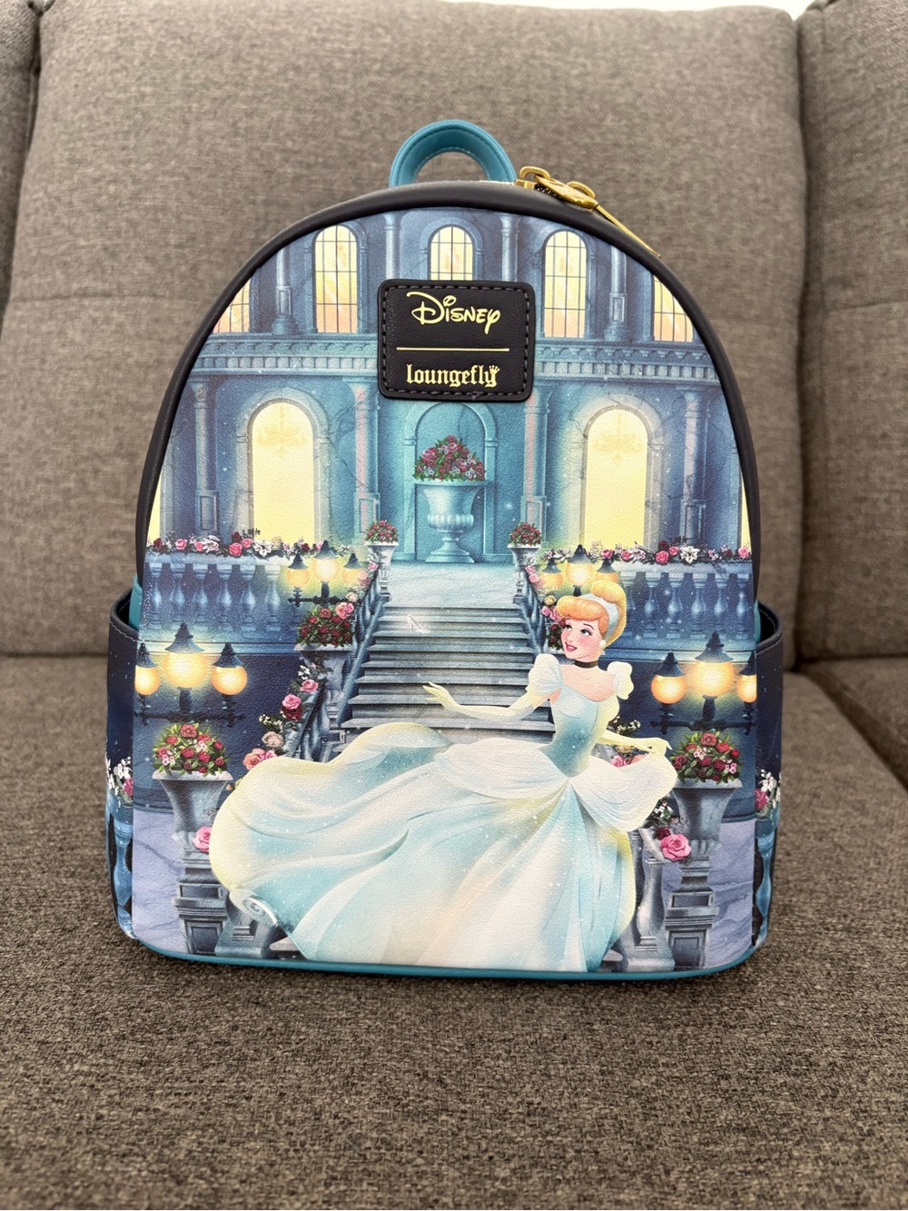 Loungefly Disney Cinderella Blue & Teal Mini Backpack